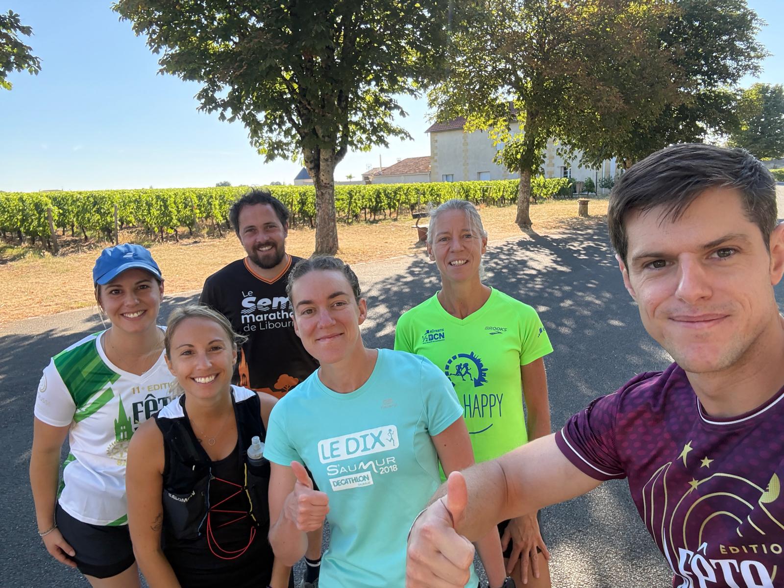 Le groupe des Coureurs des Vignes après une sortie
